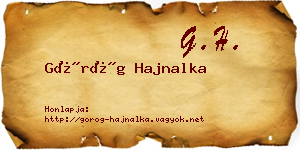 Görög Hajnalka névjegykártya