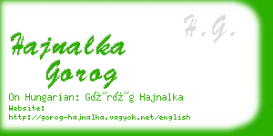 hajnalka gorog business card